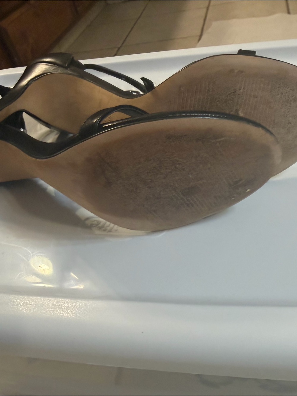 Stuart Weitzman Black Strappy High Heel Sandals